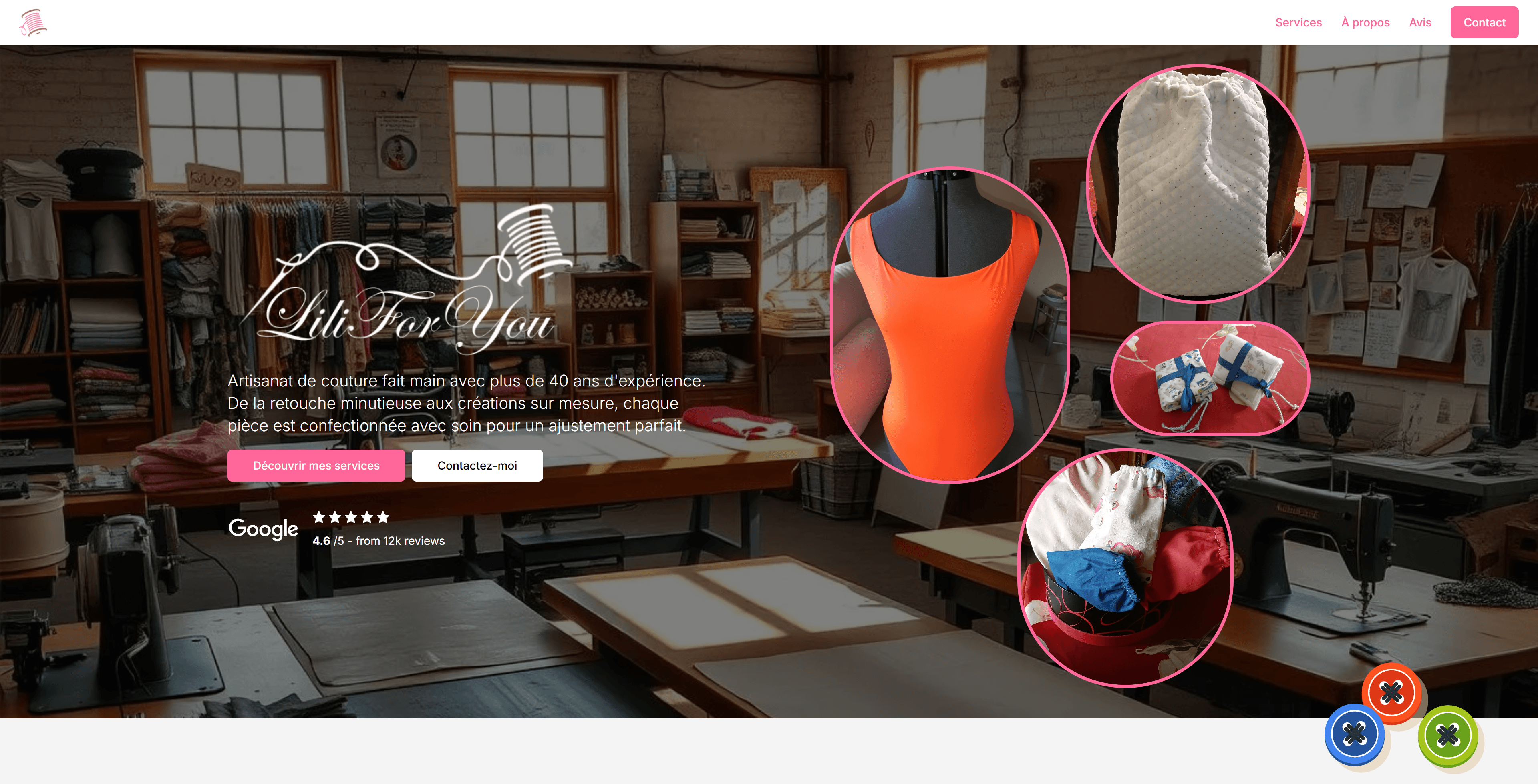 LiliForYou — Site Vitrine Couture sur-mesure