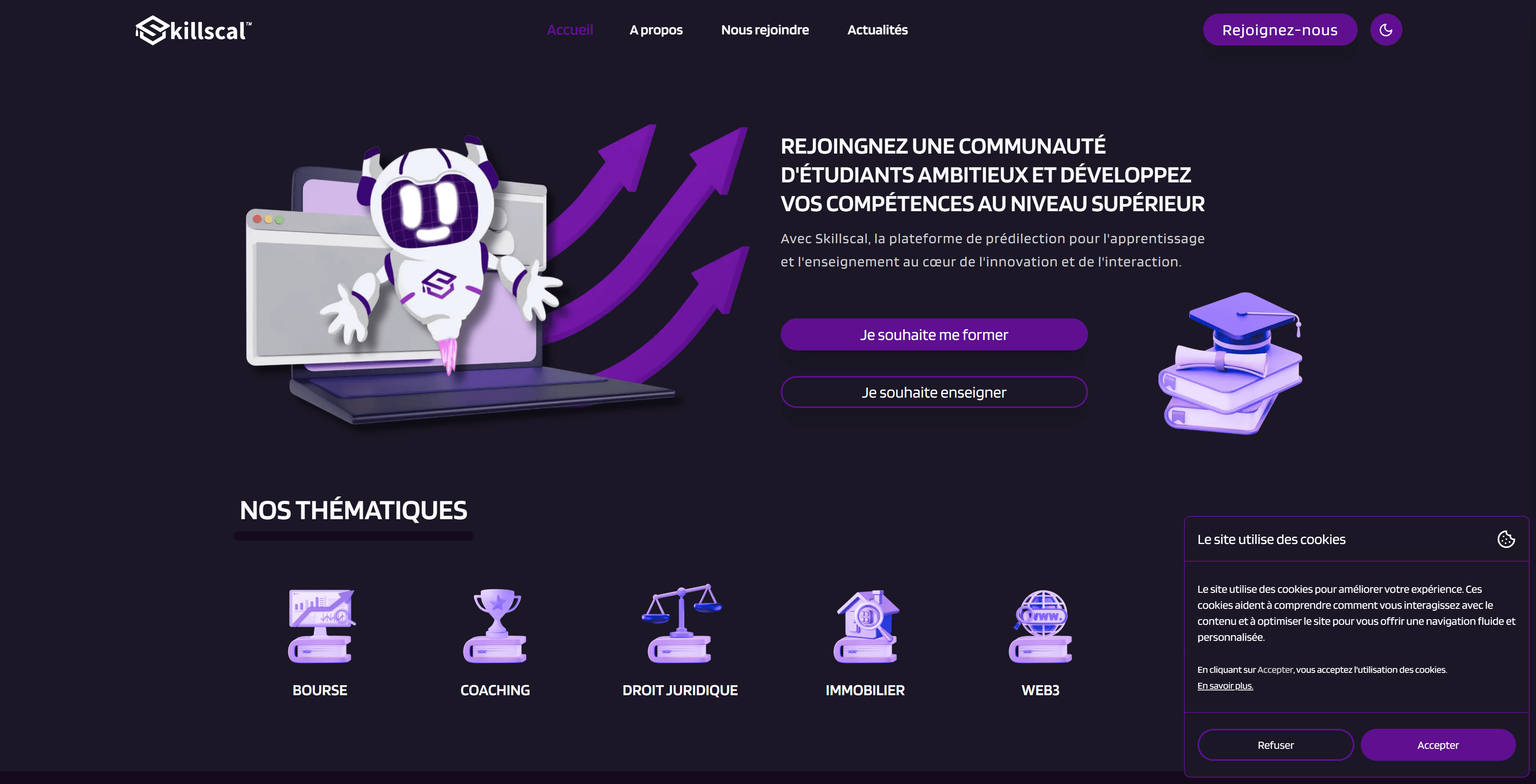 Skillscal — Plateforme d'apprentissage collaboratif